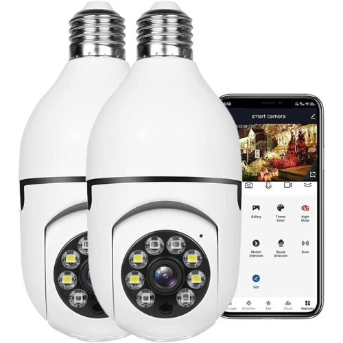 Câmera Lâmpada de Segurança WiFi 1080P Infravermelha Giratoria 360 Yoosee