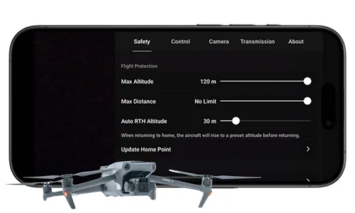 Como configurar a câmera do drone no celular