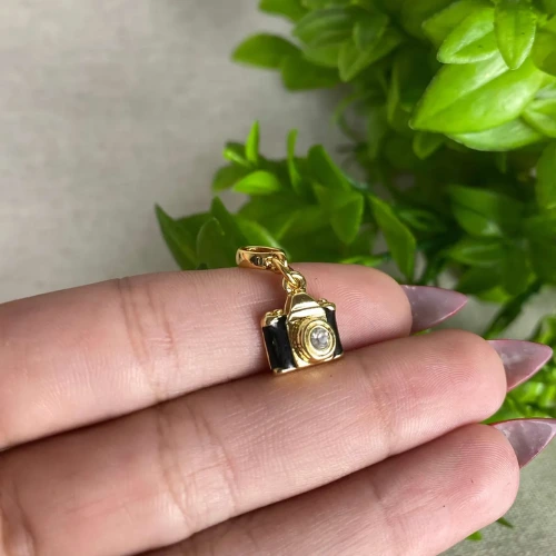 Alça Para Câmera Fotográfica Dslr Preta Ombro Com Pingente