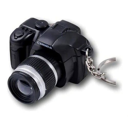 Chaveiro Em Forma De Câmera Com Luz E Som Led